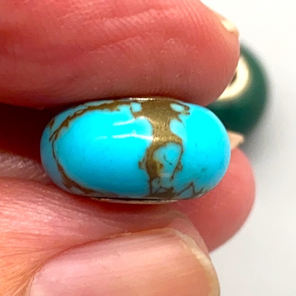 Set of two natural stone beads for European style bracelets ☘️ - Picture 4 of 4